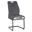 Étkezőszék, szürke/fekete, KELMA