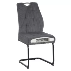 Étkezőszék, szürke/fekete, KELMA