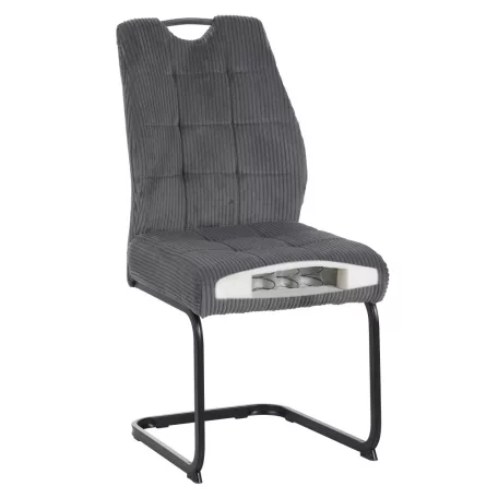 Étkezőszék, szürke/fekete, KELMA