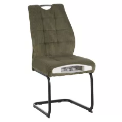 Étkezőszék, zöld/fekete, KELMA