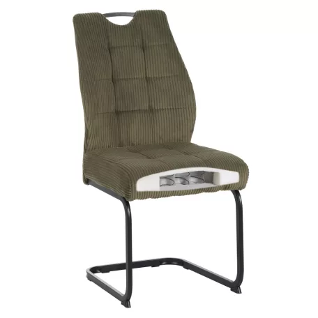 Étkezőszék, zöld/fekete, KELMA