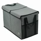 Összecsukható tároló doboz, szürke/fekete, DETER