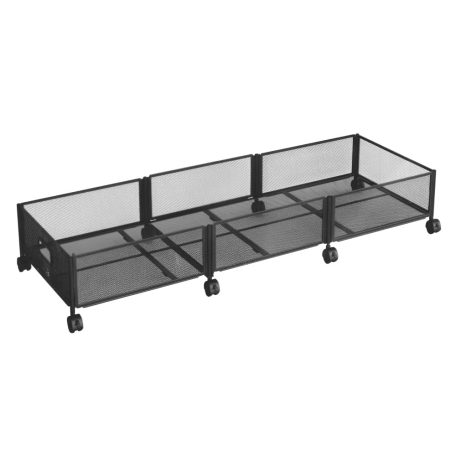 Ágy alatti rendszerező kerekekkel, fekete, TOMKO TYP 2