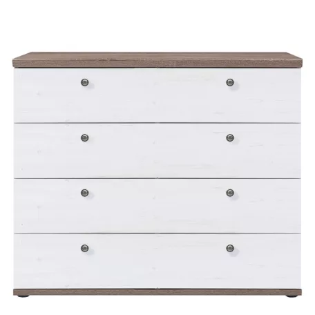 Komód, canyon fenyő/sonoma trüffel tölgy, TEINA KOM4S