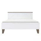 Ágy ágyráccsal, 160x200, canyon fenyő/sonoma trüffel tölgy, TEINA