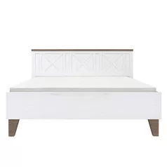   Ágy ágyráccsal, 160x200, canyon fenyő/sonoma trüffel tölgy, TEINA