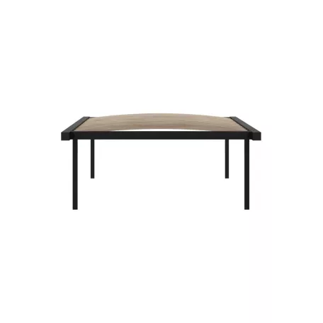 Önálló ágyrács, 90x200, fekete, fém/nyírfa, KENTAK