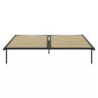 Önálló ágyrács, 160x200, fekete, fém/nyírfa, KENTAK