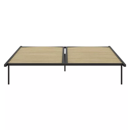 Önálló ágyrács, 160x200, fekete, fém/nyírfa, KENTAK