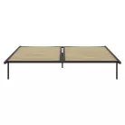 Önálló ágyrács, 180x200, fekete, fém/nyírfa, KENTAK