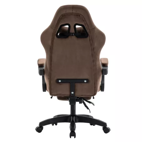 Irodai/gamer szék, barna/fehér, HOSPO