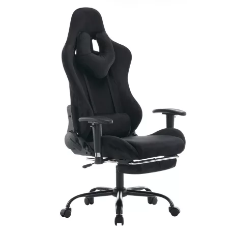 Irodai/gamer szék, fekete Velvet szövet, SALOP