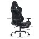 Irodai/gamer szék, fekete Velvet szövet, SALOP