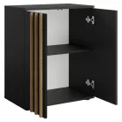 Komód, 2D, fekete/artisan tölgy, TOLIS TYP 1