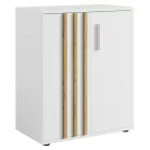 Komód, 2D, fehér/artisan tölgy, TOLIS TYP 1