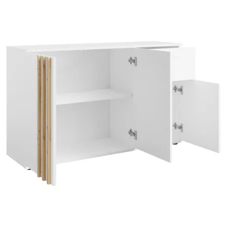 Komód, 3D1S, fehér/artisan tölgy, TOLIS TYP 2