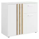 Komód, 2D1S, fehér/artisan tölgy, TOLIS TYP 4