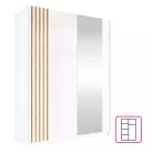 Szekrény, 2D-150, fehér/artisan tölgy, BAJADERO TYP 1