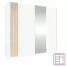 Szekrény, 2D-200, fehér/artisan tölgy, BAJADERO TYP 2