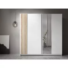 Szekrény, 2D-200, fehér/artisan tölgy, BAJADERO TYP 2