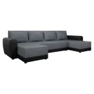 Univerzális ülőgarnitúra, szürke/fekete, DAKAR NEW U