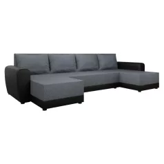 Univerzális ülőgarnitúra, szürke/fekete, DAKAR NEW U