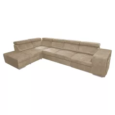 Ülőgarnitúra, bézs, balos, MALAGA BIG