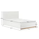 Ágy ráccsal és tárolóval, 160x200, fehér, NUVOLA
