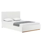 Ágy ráccsal és tárolóval, 180x200, fehér, NUVOLA