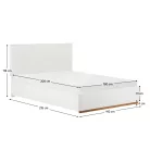 Ágy ráccsal és tárolóval, 180x200, fehér, NUVOLA