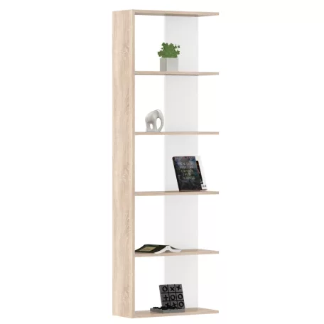 Polcállvány, sonoma tölgy/fehér, AGATIO