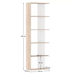 Polcállvány, sonoma tölgy/fehér, AGATIO