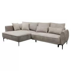 Sarokkanapé, szürkésbézs Taupe, balos, MURIEL ROH