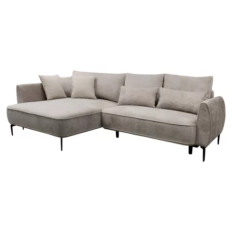 Sarokkanapé, szürkésbézs Taupe, balos, MURIEL ROH