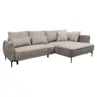 Sarokkanapé, szürkésbézs Taupe, jobbos, MURIEL ROH