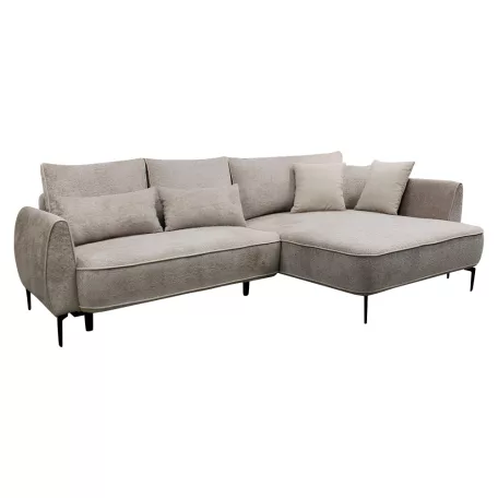 Sarokkanapé, szürkésbézs Taupe, jobbos, MURIEL ROH