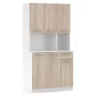 Hatajtós szekrény, fehér/sonoma tölgy, PELION NEW