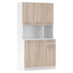 Hatajtós szekrény, fehér/sonoma tölgy, PELION NEW
