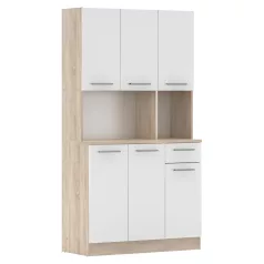Hatajtós szekrény, sonoma tölgy/fehér, PELION NEW