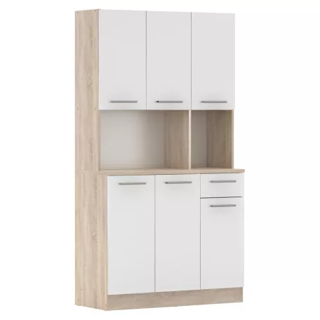 Hatajtós szekrény, sonoma tölgy/fehér, PELION NEW