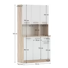 Hatajtós szekrény, sonoma tölgy/fehér, PELION NEW