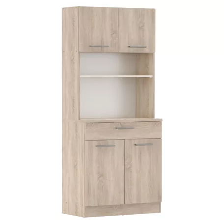 Négyajtós szekrény, sonoma tölgy, DOMIS NEW