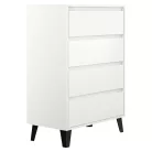 Komód, fehér, BOGAN NEW 4S70