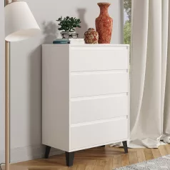 Komód, fehér, BOGAN NEW 4S70