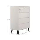 Komód, cashmere, BOGAN NEW 4S70