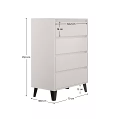 Komód, cashmere, BOGAN NEW 4S70