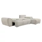 Univerzális ülőgarnitúra, krémszínű, KERIM ROH