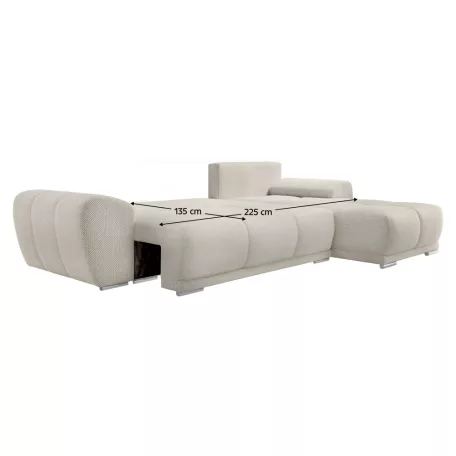 Univerzális ülőgarnitúra, krémszínű, KERIM ROH