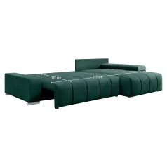 Univerzális ülőgarnitúra, smaragdzöld, VEZAN ROH