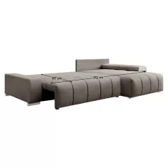 Univerzális ülőgarnitúra, szürke, VEZAN ROH